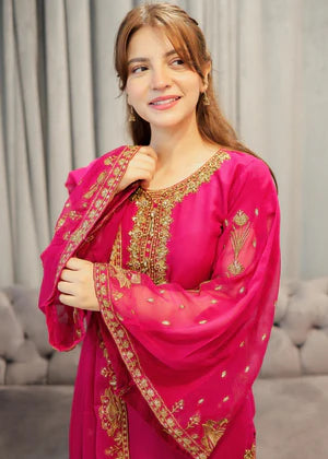 Hot Pink Tulip Lacha Suit
